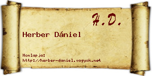 Herber Dániel névjegykártya